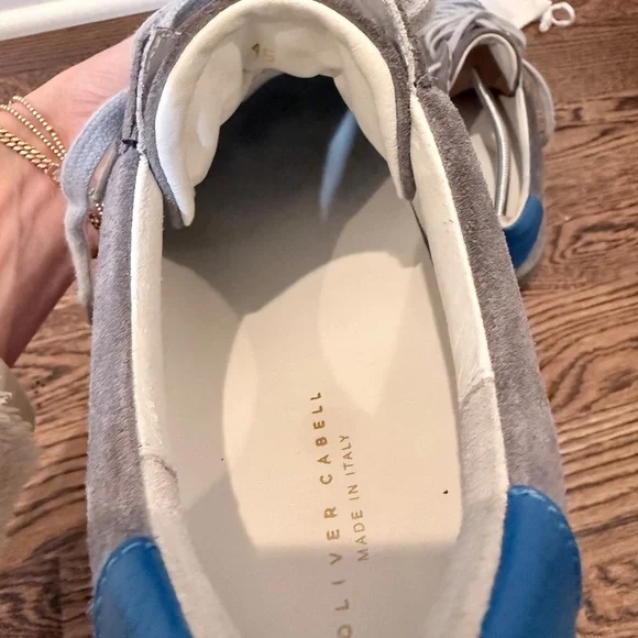 Oliver Cabell low 1 suede gray/blue sneaker - Picture 6 of 6